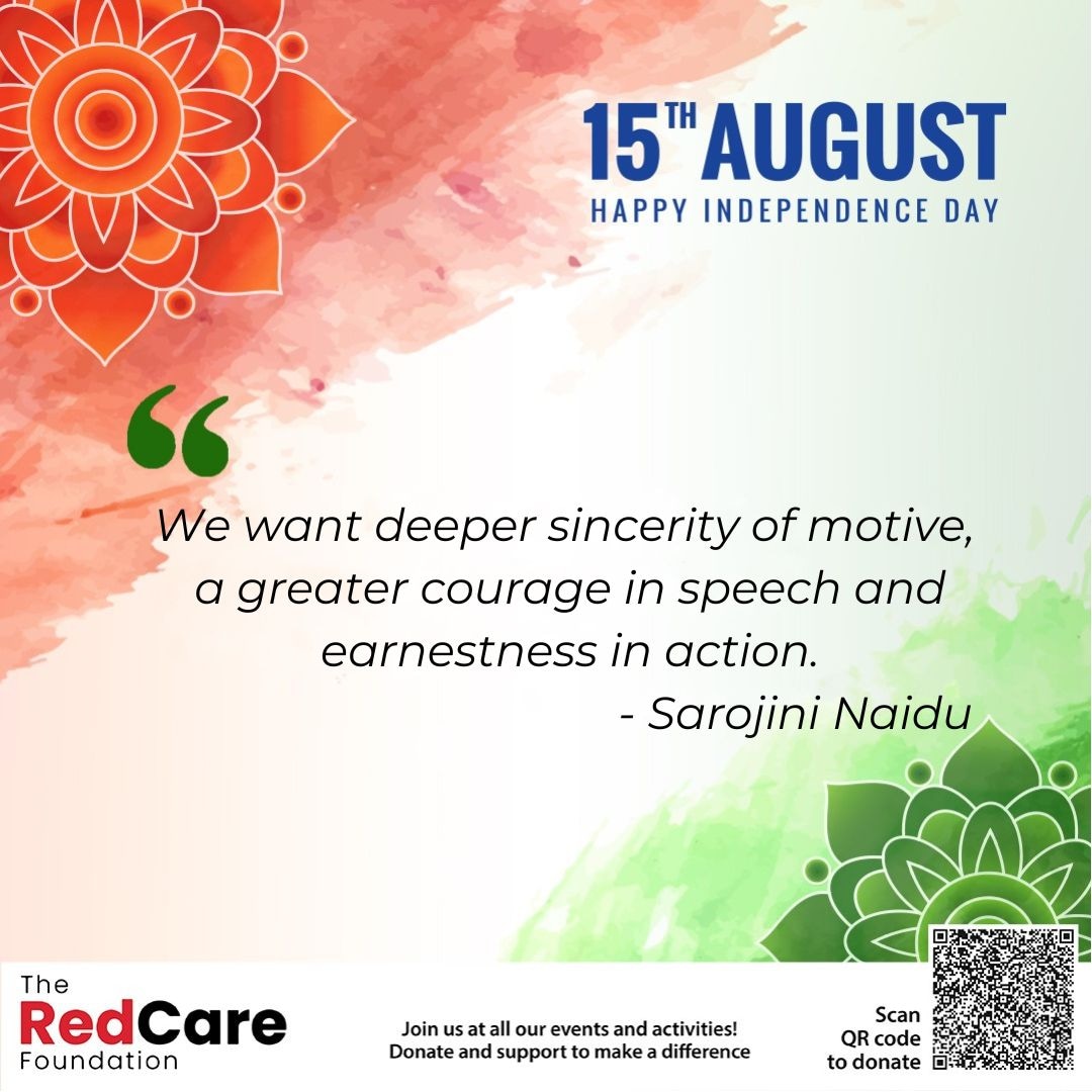 Wishing you a joyful Independence Day!

#redcarefoundation #independenceday