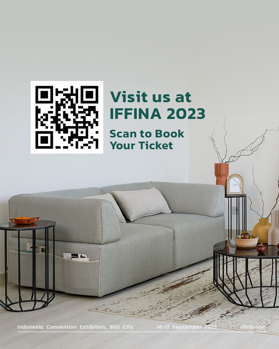 IFFINA_id's tweet photo. VIVERE will join as an exhibitor In #IFFINA2023.

Visit us and maximize this opportunity to take your business to the next level.

Get your ticket now at https://t.co/gprZ5yygql

IFFINA - Indonesia Meubel &amp; Design Expo
14-17 September 2023
ICE BSD

https://t.co/yxkoIx8qiY https://t.co/mTCdH07bi4