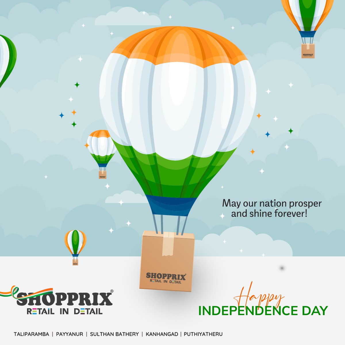 Shopprixindia's tweet photo. May our nation prosper and shine forever!

Happy Independence day

 #independenceday #independence #freedom  #shopprix  #shopping #shopprixsupercenter https://t.co/Y9AffWEAWU