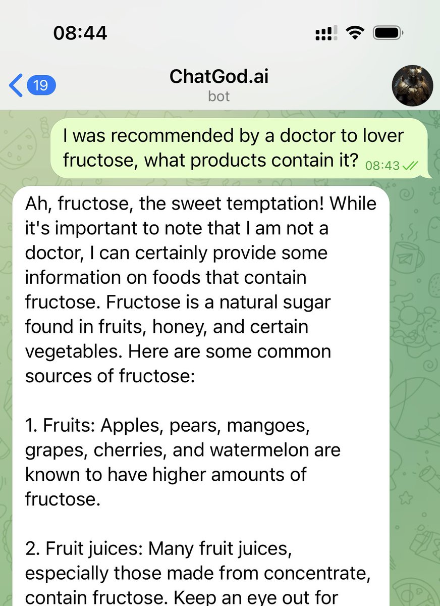 Need a boost in your health journey? Look no further than #ChatGod 💪 Discover personalized nutrition tips, exercise routines, and wellness advice to level up your well-being. 

With the divine wisdom of ChatGod by your side, you'll be soaring towards a healthier and happier