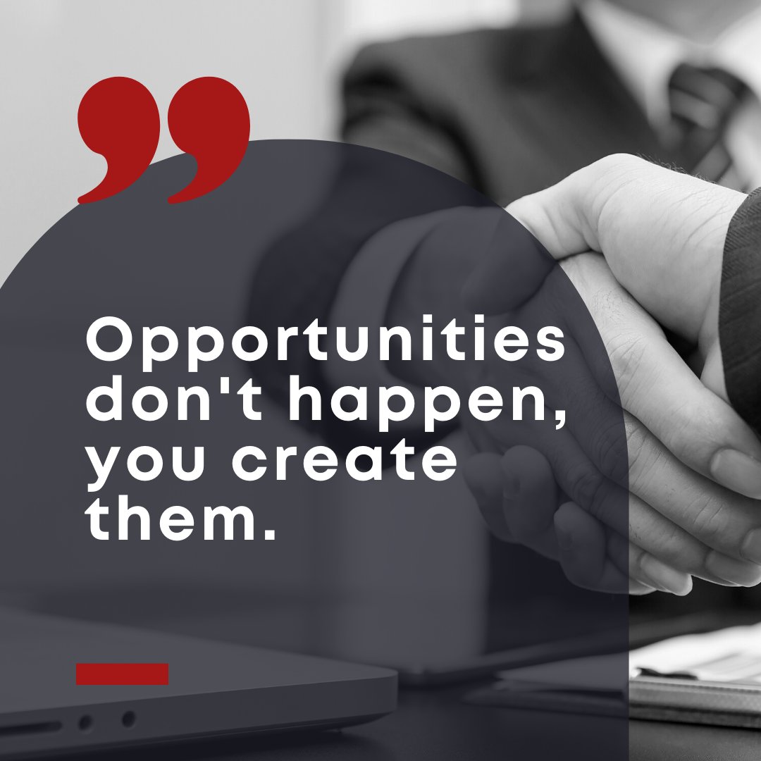 Take initiative, be resourceful, and seek out ways to make things happen.
#createopportunities #opportunitiesforgrowth