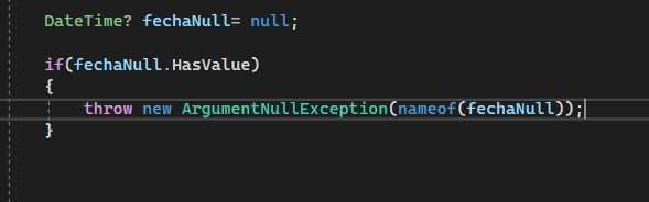 engarodev's tweet photo. Otra forma de comprobar si mi objeto es nulo es con el método HasValue, cuando estas con un tipo anulable. https://t.co/GIHvZ4esG6