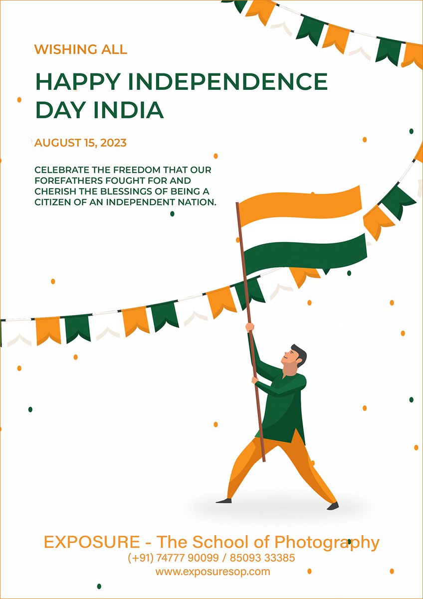 apratimsaha's tweet photo. Celebrate the freedom that our forefathers fought for and cherish the blessings of being a citizen of an independent nation. Happy Independence Day! https://t.co/aZhuUKEtPa