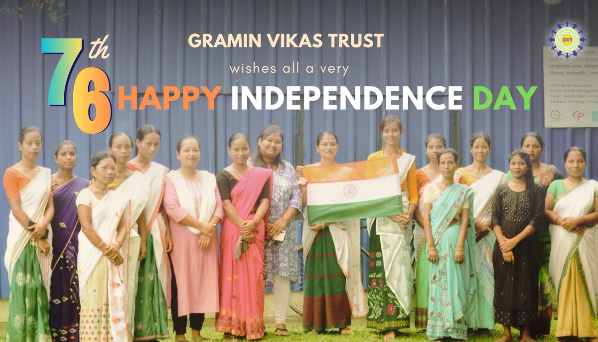 This #IndependenceDay2023 , GVT is celebrating its efforts in liberating lives from the clutches of social evils like illiteracy, poverty, unemployment, and hardships. 
Today, we pledge to keep up the flag of progress and equality for every possible India
#SocialTransformation