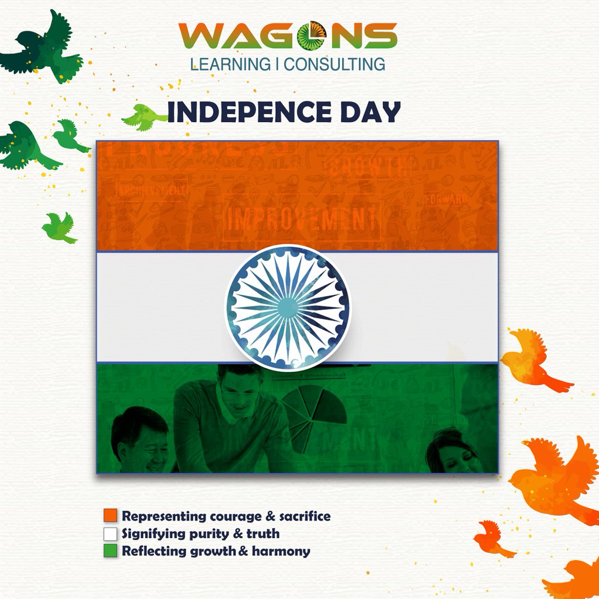 Celebrating freedom to learn and grow together. Happy Independence Day from our while team to you!🇮🇳
.
.
.
#independenceday #WagonsLearning #75thindependenceday #HappyIndependenceDay