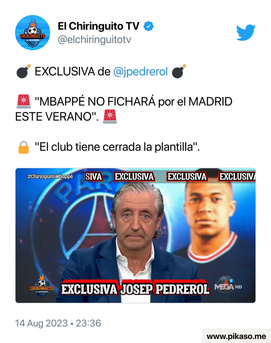 minutyresultado's tweet photo. Aquí te lo dijimos primero. Ahora @elchiringuitotv y @jpedrerol nos roban la exclusiva. https://t.co/gJdxi7Mjmc