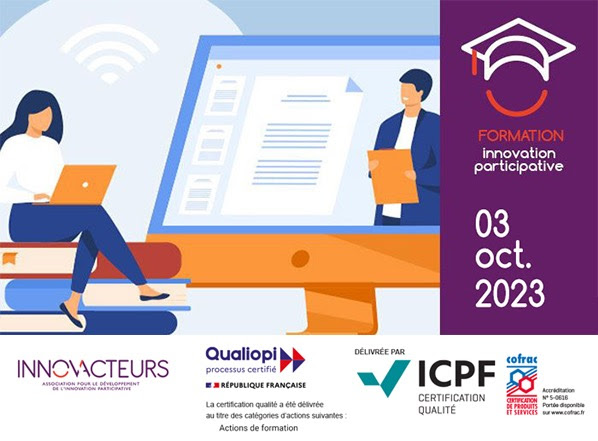 ⏰ Inscrivez-vous pour la session de #formation 'Innovation participative : mode d'emploi' le mardi 3 octobre en présentiel (Paris) animée par Michel Delanoue et Jérome Dubois ➡️ En savoir + et s'inscrire : innovacteurs.asso.fr/agenda/formati… ⚠️ Nombre de places limité !