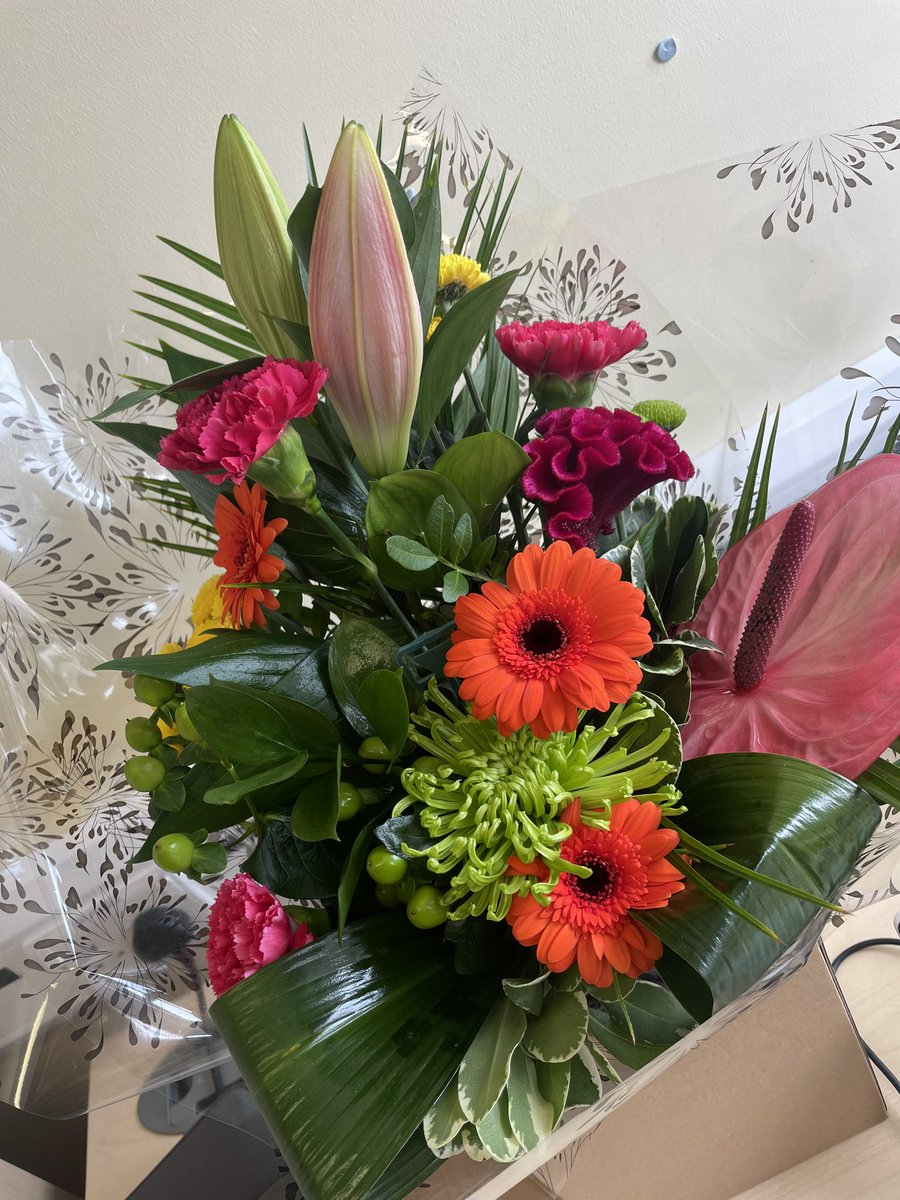 Received a beautiful bunch of flowers on my first day in my new role - thank you so much SLT <a href="/whatsonatcampie/">Campie Primary</a> 💕💐🥰