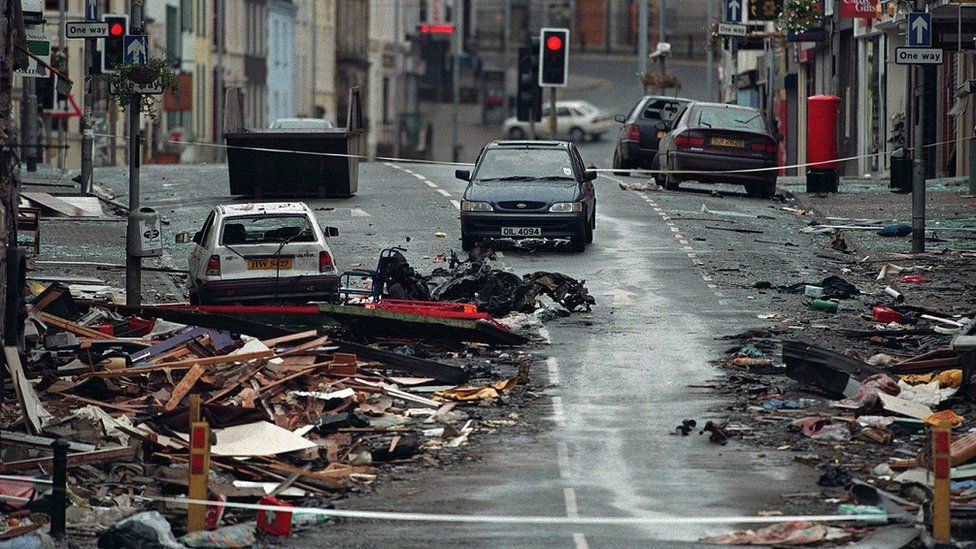 A haunting picture from my childhood, seeing these pictures and not understanding how callous some people could be; was impossible to comprehend at my young age. Scum. Never forget Omagh. #omagh #IRA #scum #UpTheUnion