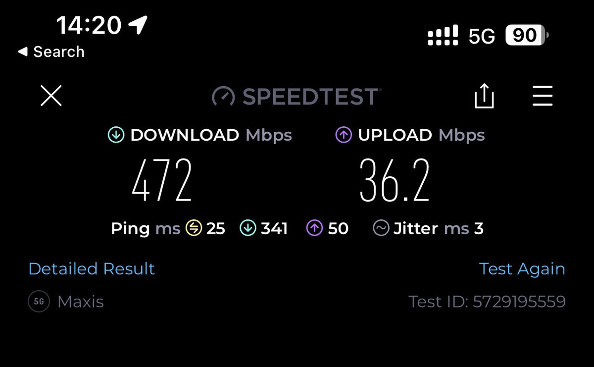 wilcwo's tweet photo. @Maxis @MaxisListens @digitelco Speedtest
Maxis DL: ✅
Maxis UL: ✅

Digi DL: ❌
Digi UL: ❌

It may seem like it’s not a big deal, but every 10MB download/upload speed faster means faster downloads/uploads … @digitelco it’s time to buck up! https://t.co/mNemWPa8p3