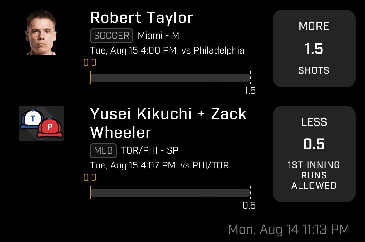 NotADocBets's tweet photo. Late night POTD
⚽️ 🤝 ⚾️
#DocLocks #MLB #FIFA #PrizePicks #BettingTwitter #sportsbets https://t.co/xI7sINsR3p