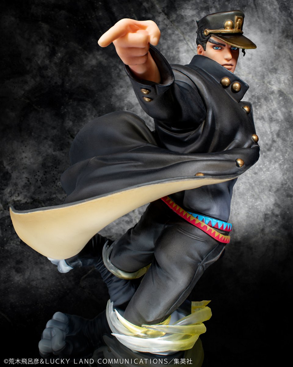 medicos_et_j's tweet photo. 【ジョジョの奇妙な冒険】
MEDICOSフィギュアアーカイブ

◆第81弾◆

「やれやれだぜ」

超像Artコレクション
「空条承太郎」

超像Artならではの肉体美造形ッ！
風に靡く制服と首元のチェーンが躍動感を演出！
足元から覗くスタープラチナの腕にもご注目ッ！

#jjba https://t.co/YeD3hUaYVt