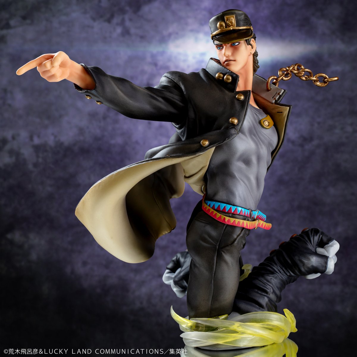 medicos_et_j's tweet photo. 【ジョジョの奇妙な冒険】
MEDICOSフィギュアアーカイブ

◆第81弾◆

「やれやれだぜ」

超像Artコレクション
「空条承太郎」

超像Artならではの肉体美造形ッ！
風に靡く制服と首元のチェーンが躍動感を演出！
足元から覗くスタープラチナの腕にもご注目ッ！

#jjba https://t.co/YeD3hUaYVt