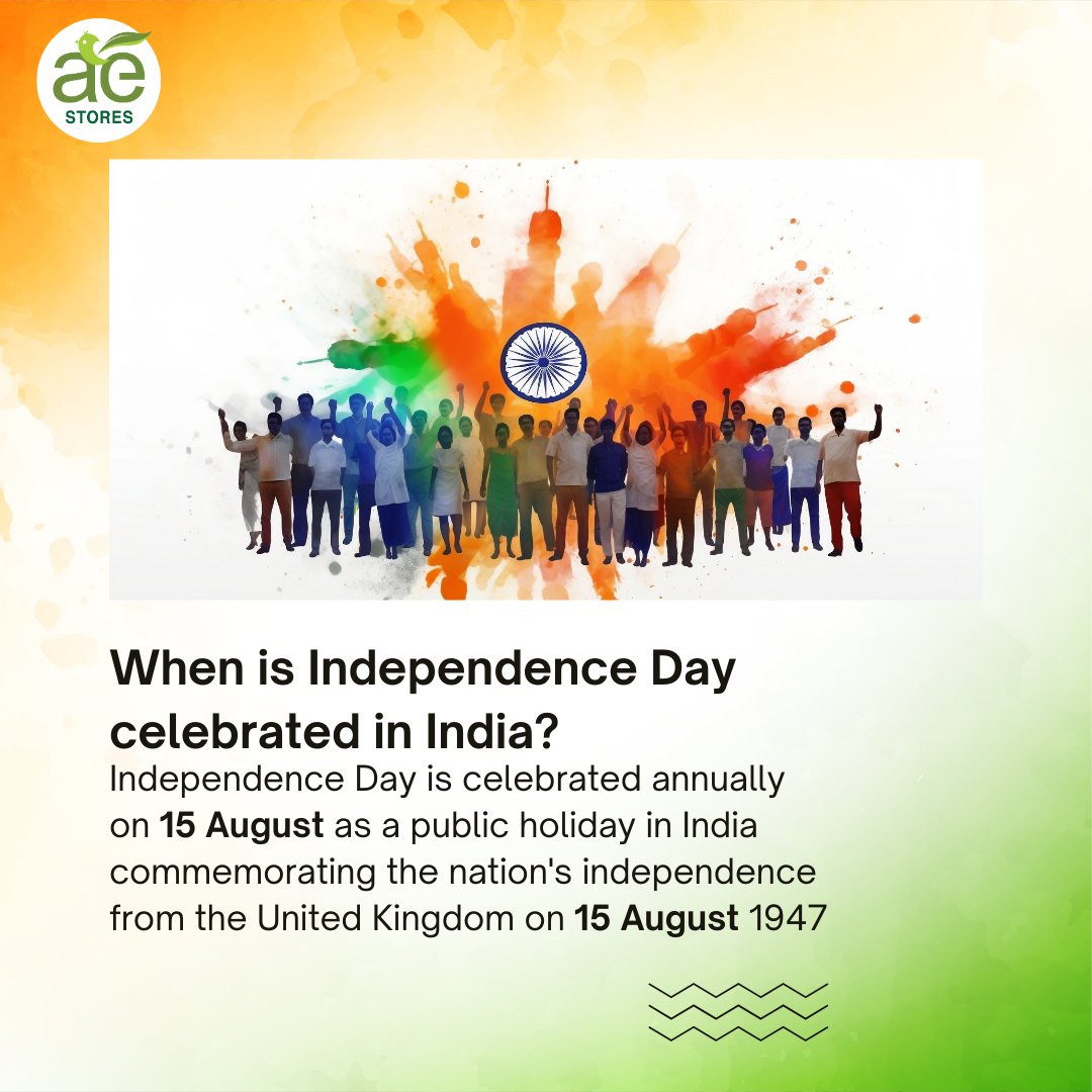 ae_stores's tweet image. 🇮🇳 Happy Independence Day! 🎉 Celebrating the journey of progress and unity that define us as a nation. AE Stores sends its warmest wishes to all!

 #ProudToBeIndian #UnityInDiversity #ProgressAndUnity #IndiaIndependenceDay #AE #CelebratingNationhood #JaiHind #IncredibleIndia