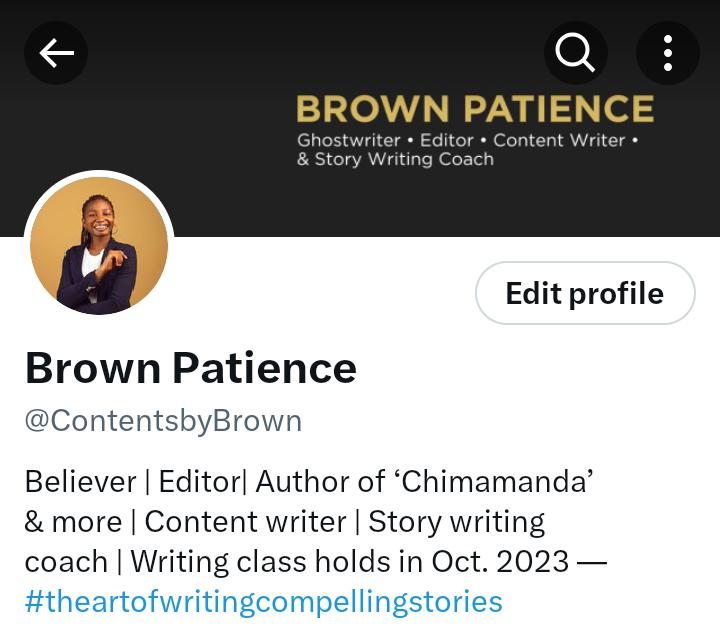ContentsbyBrown's tweet image. Writing class holds in October. Sign up for the 4-week writing class today.

— Course fee: 15,000 naira. 
— Payments BEFORE September 10th: 5,000 naira.

Register today. With this link: tinyurl.com/TAoWCS-5thEdit…

.
.
.

#theartofwritingcompellingstories
#writingclass #writingtutor