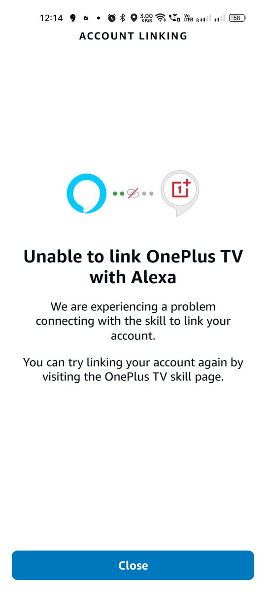 Dear @OnePlus_IN team, your OnePlus TV skill on the alexa app is not working since months. Unable to connect my echo dot with One Plus U TV. Many people have raised the complaints, but no resolution. Request the team to kindly help.

#oneplusTV #alexa #echodot