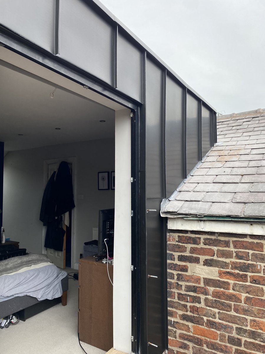 RoofingRaven's tweet photo. Zinc Clad dormer with Epdm flat roof https://t.co/c0FYOnKEtE