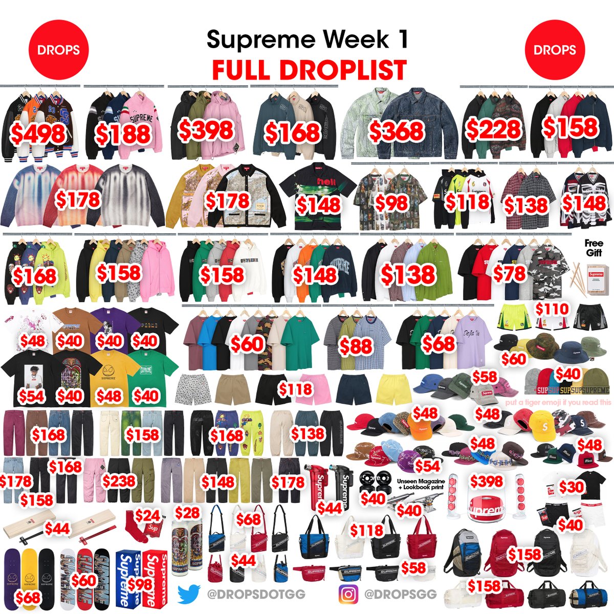 Supreme Drops tweet media