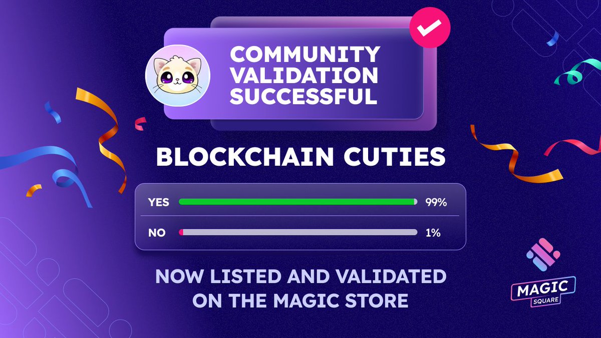 Magic Square (@magicsquareio) on Twitter photo 🔥 Dive into the enchanting realm of <a href="/BlockchainCutie/">Blockchain Cuties Universe #PlayToEarn #NFT Game</a> Universe!
💎 Collect, breed, battle, and level up your cuties
📊 Exchange them and treasured goods via smart contracts on the blockchain
🐾 Discover "Blockchain Cuties on the Magic Store 👇 magic.store/app/blockchain… 🎮 🔥 Dive into the enchanting realm of <a href="/BlockchainCutie/">Blockchain Cuties Universe #PlayToEarn #NFT Game</a> Universe!
💎 Collect, breed, battle, and level up your cuties
📊 Exchange them and treasured goods via smart contracts on the blockchain
🐾 Discover "Blockchain Cuties on the Magic Store 👇 magic.store/app/blockchain… 🎮