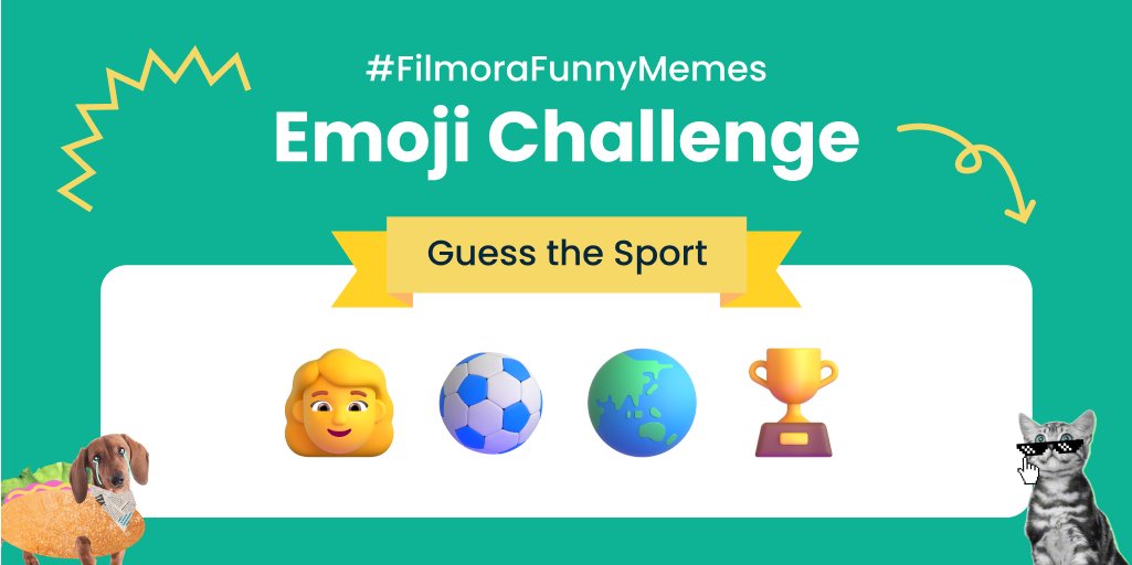 Filmora_Editor's tweet photo. Join the Emoji Challenge! π©β½ππ
The answer for the last Emoji Challenge is ChatGPT. Now it's your last chance to show off your guessing skills! Can you guess the meaning behind this mysterious emoji image?
Here's a hint: it's related to sports!
#FilmoraTuesday https://t.co/QKN7m3v0AY