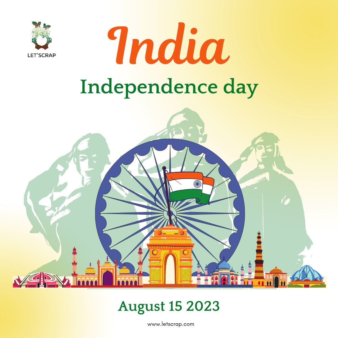 letscrap1's tweet photo. Let'Scrap wishes you a very happy independence day. 

As we complete 76 years of Independence and continue to shine, let's take a step to make our country's future brighter!

Nominate your friends or family who are willing to get things recycled through us. #HappyIndependenceDay https://t.co/UojswDT7bV