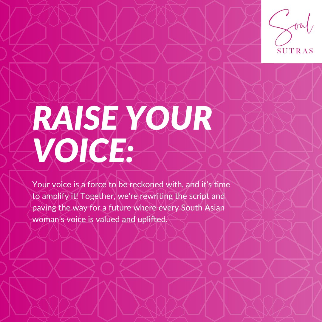 Join the South Asian Feminist Movement with Soul Sutras! Embrace conversations that matter, raise your voice, and break taboos. Together, let's empower and celebrate our strength. 💪 

#SoulSutras #SouthAsianFeminist #BreakTaboos #MasalaPodcast