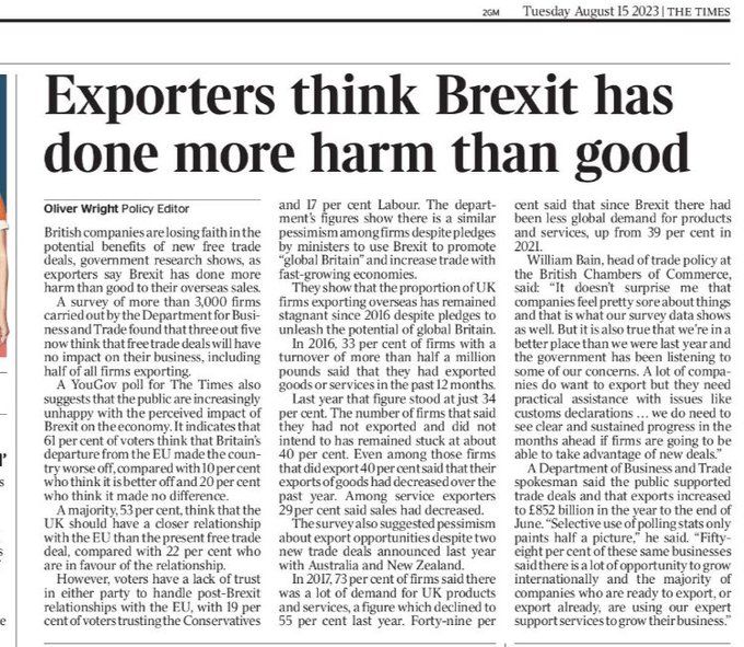 Trade deals were oversold, and now there is disillusion. If only someone could have warned the UK government that this had been seen in other countries and would almost certainly happen in the UK.

Oh, we did. And were ignored or blacklisted for our troubles.