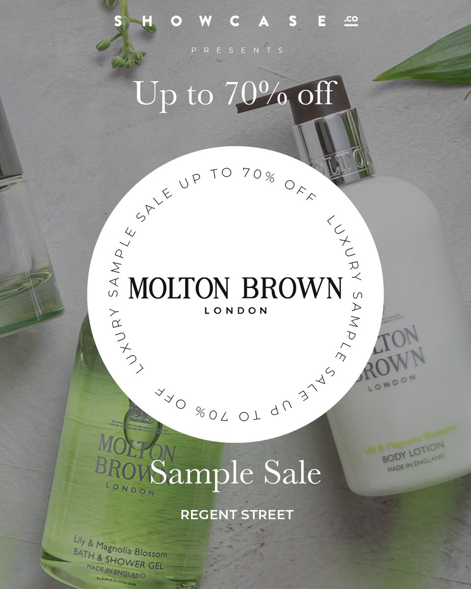 We are excited to host our first in-store sale with Molton Brown!
Shop up to 70% off on luxury bath, body, toiletries and more at our Showcase Regent store.⁠
 30th Aug - 1st Sep
⁠
Book now: l8r.it/2RrD