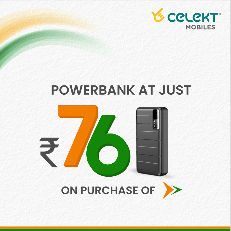select_mobiles's tweet image. Upgrade to a New #Smartphone at #CelektMobiles and Unlock a Power-Packed Deal - Get a Powerbank for Only Rs. 76! Stay Charged, Stay Smart. 💼🔋

#ChargeOnTheGo #SmartphoneDeal #android #independencedaysale #sale #discount #cashback #assuredgift #specialdeal #freedomsale