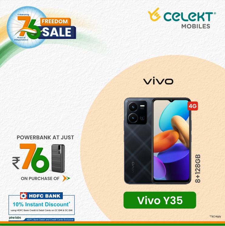 select_mobiles's tweet image. Upgrade to a New #Smartphone at #CelektMobiles and Unlock a Power-Packed Deal - Get a Powerbank for Only Rs. 76! Stay Charged, Stay Smart. 💼🔋

#ChargeOnTheGo #SmartphoneDeal #android #independencedaysale #sale #discount #cashback #assuredgift #specialdeal #freedomsale