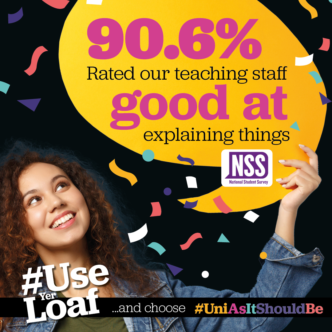 Uni_GreaterMcr's tweet photo. Meeting YOUR standards.ππ
#BoltonUniπ saw some impressive results from the recent NSS survey.π
Learn moreπ: https://t.co/IwJYUnxqM5
#UseYerLoaf #UniAsItShouldBe #NSS #Excellence https://t.co/g4lW1JJgBp