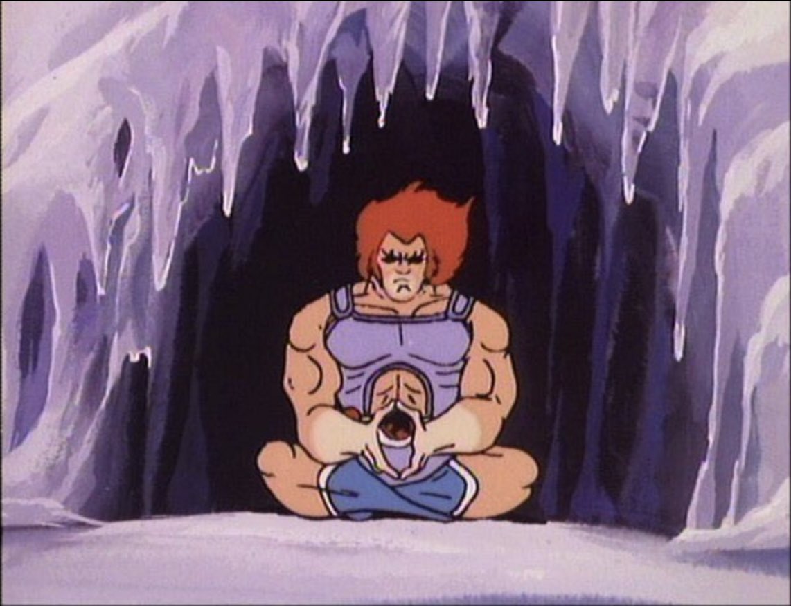 Hope your morning is going better than mine is. Came up to the caves to do some calming &amp; purifying Yoga but now my nut sack is fucking stuck to the ice and I’ve had to call the fire brigade out ⚡️🦁