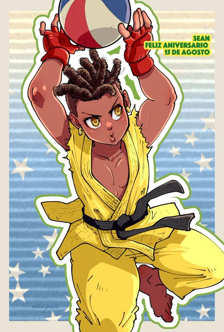 ショーンくんHBD!!!過去絵再掲#StreetFighter#格ゲーキャラ描こうぜ 