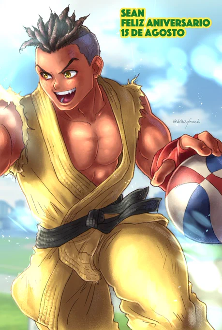 ショーンくんHBD!!!過去絵再掲#StreetFighter#格ゲーキャラ描こうぜ 