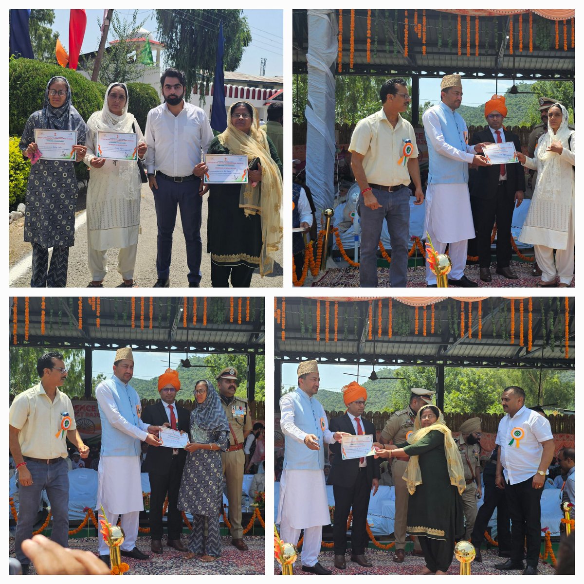 javidsofi00's tweet photo. District Administration Rajouri Felicitates the SHG Members of #jkrlm Rajouri on enterprenuership development on #IndependenceDay2023 
@DioRajouri thanks Sir @vikaskundal03 @MDJKSRLM @indukanwal https://t.co/zdJuklKS15