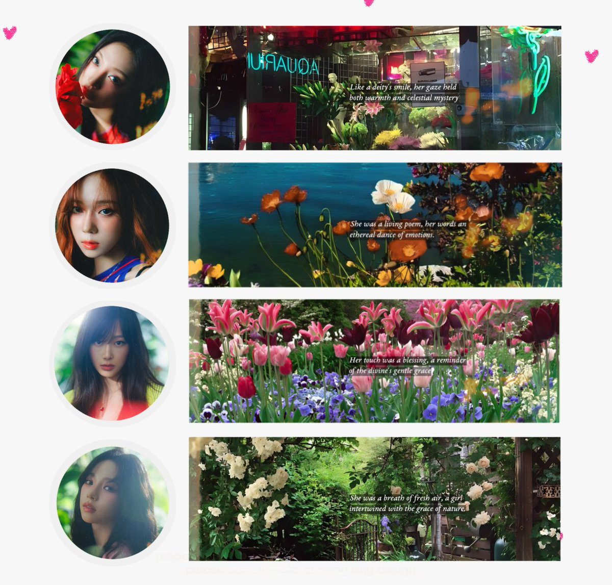 a retweet will be appreciated! 🍒

HALO, aku punya ready stock layout di bawah special aespa. harganya 4k/each, dapat ava jpg + png. kalo mau take boleh langsung DM aku ya mau yang mana! makasih banyak temen-temen. 🥺🩷

#zonauang #zonaba