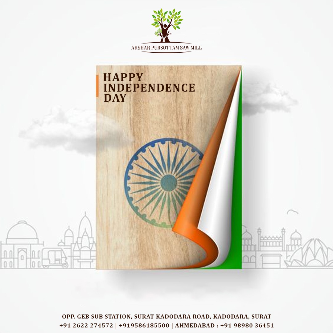 sawmillgujarat's tweet photo. A day to remember the past, cherish the present, and dream of a brighter future! ✨ Happy Independent Day
.
.
.
.
.
.
.
#aksharpursottam #AksharPurshottamSawMill #HappyIndependenceDay #IndependenceDay #SelfCareRevolution #FreedomToBeYou #IndependenceDay2023 #IndianIndependence https://t.co/uOiaaJ6Ahc