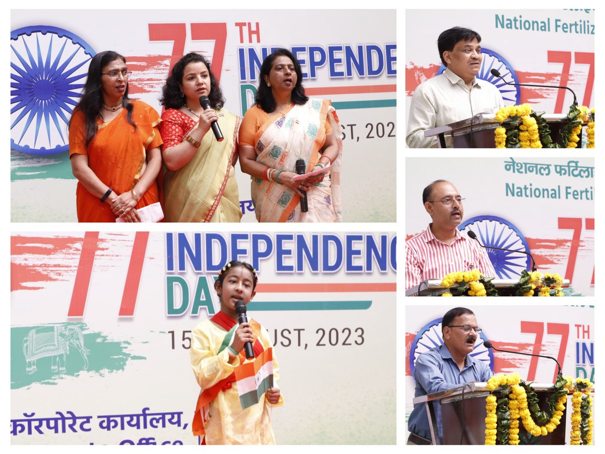 NFL_Kisan's tweet photo. 77th Independence Day of the Nation celebrated with fervor and enthusiasm in NFL Corporate Office #Noida.

Shri U Saravanan, C&amp;MD unfurled the National Flag on the occasion. A large number of employees and their families participated in the program.
#IndependenceDay2023 https://t.co/UxmfZkpBox
