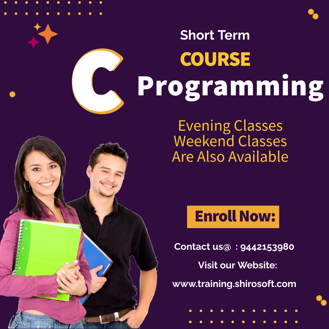 TrainingShiro's tweet image. C Programming Course in #Nagercoil tinyurl.com/5xsvduw3.
#CProgramming #CProgrammingCourse #CProgrammingtraining
#Kanyakumari #nagercoilcomputertraining #traininginstitutenagercoil #nagercoil #nagercoilcourses
#computercoursesinnagercoil #computercourses #nagercoil_trends