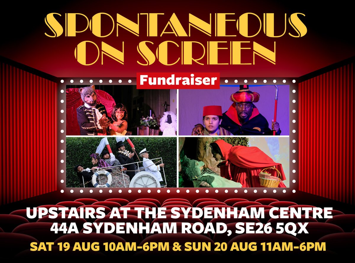 👉Fundraising event for Spontaneous Productions 19 &amp; 20 August

Drop in event to see shows you missed or watch your favourites again! Suitable for all ages 🤩

No need to book, just turn up and 'pay what you can' 🎭
