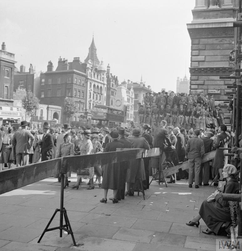 #OnThisDay in 1945, crowds gathered by Downing Street and along Whitehall to celebrate #VJDay and the end of the Second World War.

Today we remember all those who served in the Far East and the Pacific in defence of freedom and democracy.