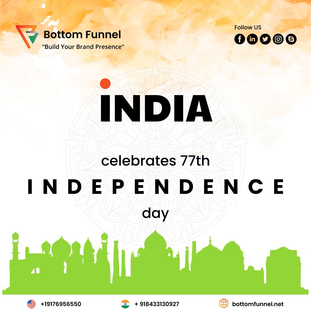 BottomFunnel's tweet photo. Happy Independence Day 🇮🇳 https://t.co/khAMLxPVeK