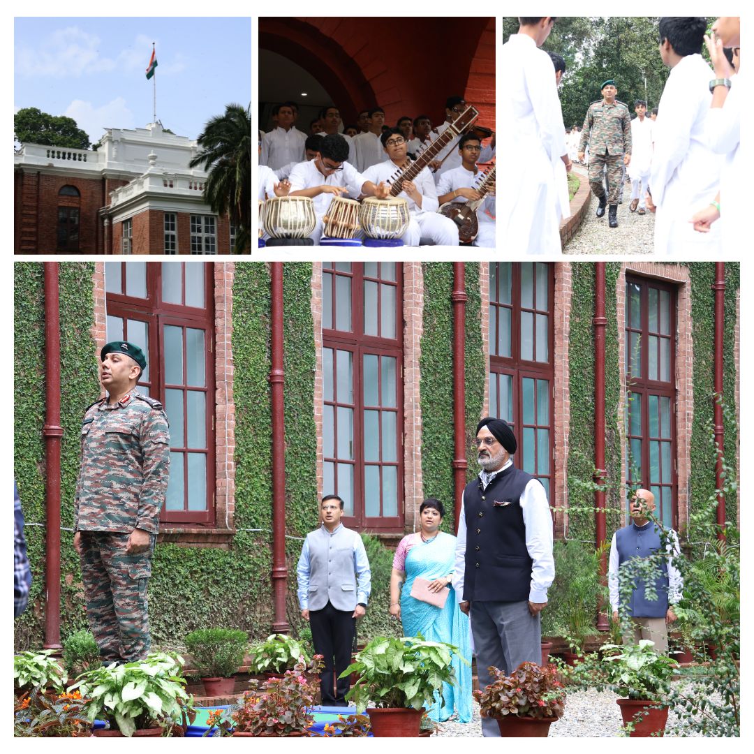 The_Doon_School's tweet photo. 77th #IndependenceDay Celebration at #TheDoonSchool in the esteemed presence of Chief Guest Col #VikramKadian, SM, Commandant #RIMC, Dehradun. 

#LifeAtDoon https://t.co/mb2cfcNRuv
