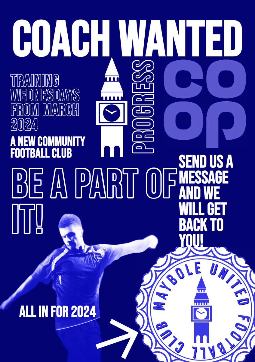 maybolecarrick's tweet photo. We are looking for a coach to come in and assist the manager and help get this new venture up and running early next year. All we ask is a willingness to learn and the confidence to put your ideas across. Although it’s early days, Alot of work is going on behind the scenes. 🔜 https://t.co/SqXvggmrBx
