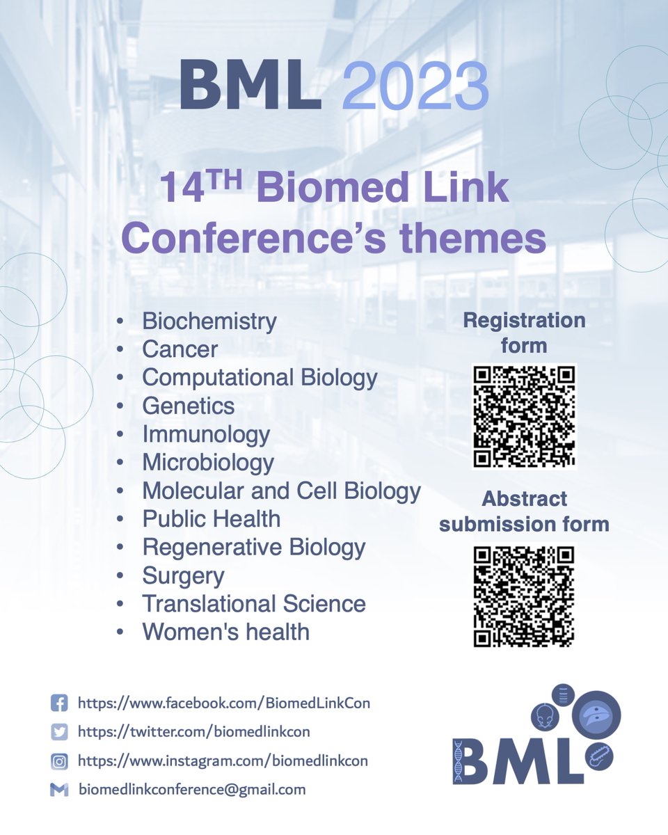 Have you checked out the list of themes for BML23?

We welcome abstracts from all biomedicine research areas. 

Abstracts can be submitted for either oral or poster presentations.

BML23 is free for domestic and international students!