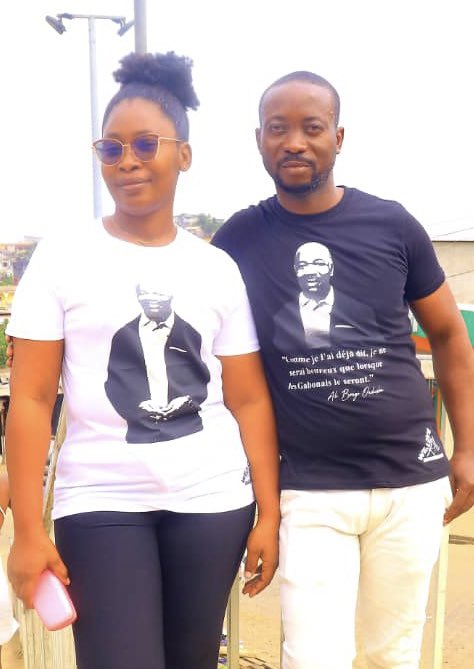 On porte fièrement les tshirts du collectif #weloveAli #AliPourTous #Gabon2023 #Gabon #alibongoondimba
