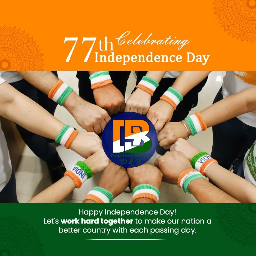 DB_BATHWARE's tweet photo. Let's take a pledge to use our freedom wisely and make the world a better one for the generations to come
🇮🇳

#HappyIndependenceDay2023 
#freedom #jaihind 
#indian #celebration #patriotic #bharat #dbbathware https://t.co/Ntr6ykXcSj