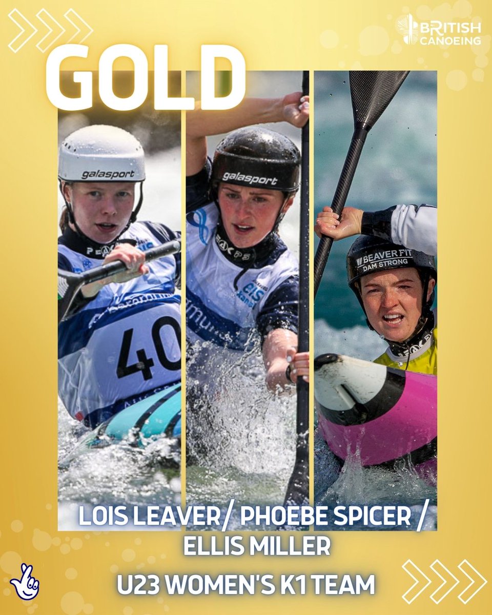 GOLD GOLD GOLD for Lois Leaver, Phoebe Spicer and Ellis Miller!!! 🥇🥇🥇

What a way to kick off the junior and U23 slalom Worlds, as the trio win the K1 U23 women's team final.

Great run! Great start! 👏🥳️