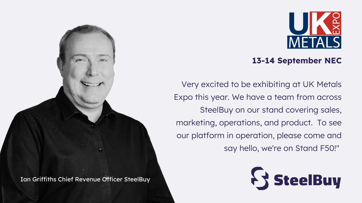 Book your demo slot here: eu1.hubs.ly/H04YkhG0

Or come and see us on the stand at <a href="/UK_Metals/">UK Metals Expo</a> Expo 13-14 September, NEC.

#Steel #Aluminium #Stainless #DigitalPlatform #OnlineMarketplace