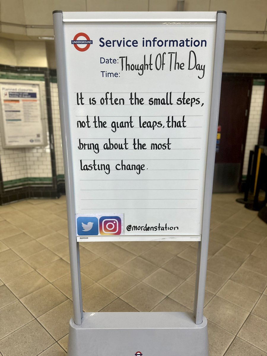 MordenStation's tweet photo. Tuesday 15th August 2023 Thought Of The Day From Morden Underground Station https://t.co/Xyo6vrc4cH